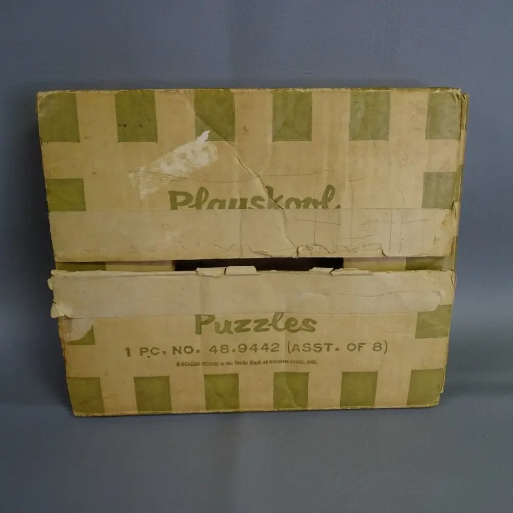 Vintage 1950's Playskool Golden Books Press Inc Puzzle Lot of 8 Original Box